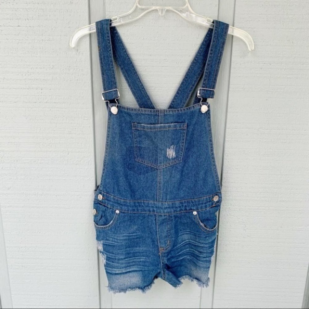 Signature8 Distressed Overall Shorts Cutoff L0